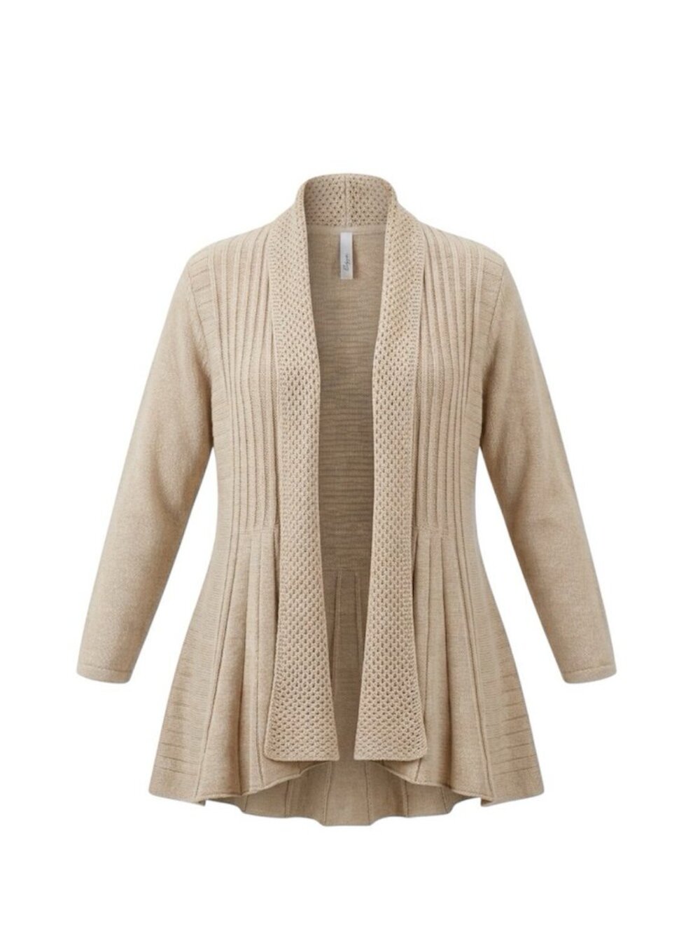 NY Collection Women Shawl Collar Ribbed Knit Swing Cardigan Sweater Size 3X